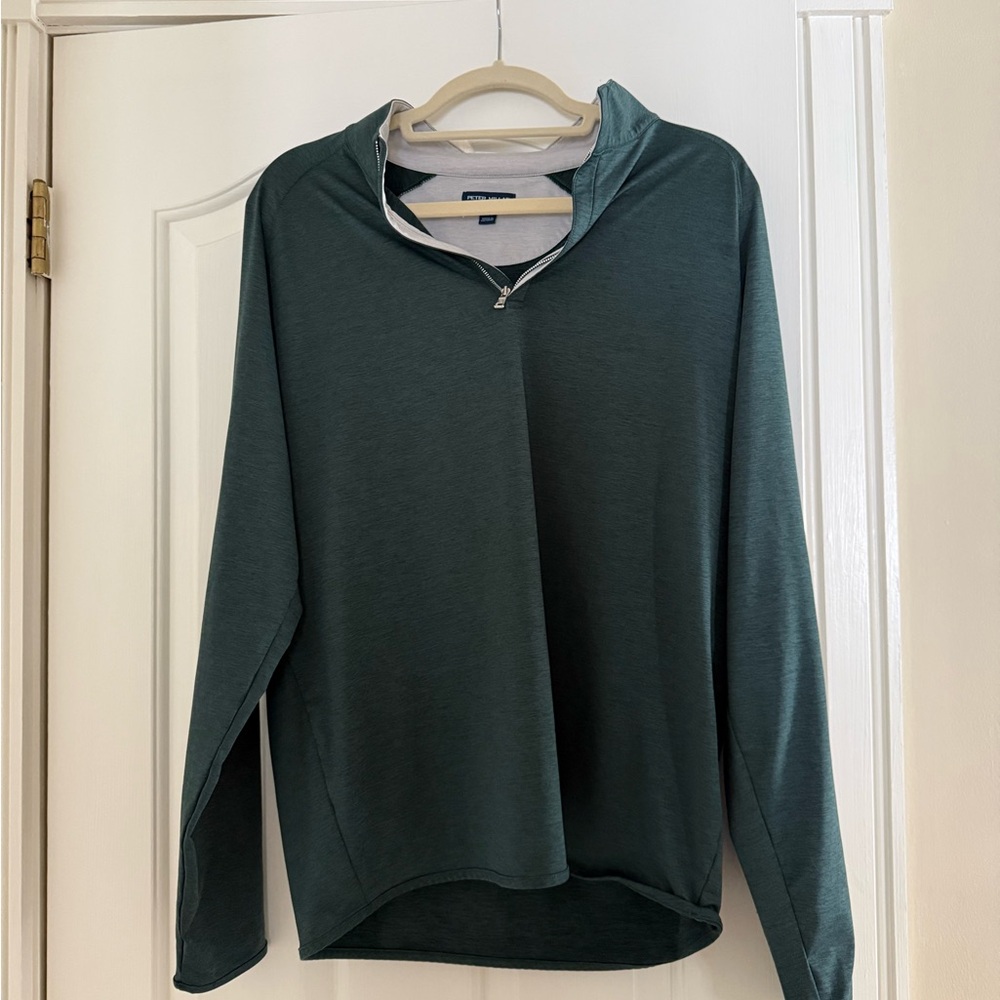 Peter Millar Heathered Green Pullover